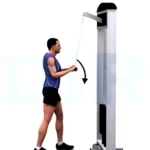 Jalón tríceps polea barra recta