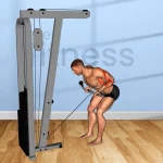 Remo desde polea baja barra, agarre supino