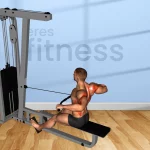 Remo sentado agarre ancho (barra de jalón)