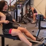 Remo sentado agarre cuerda