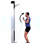 Curl polea baja agarre barra, cerca de la polea