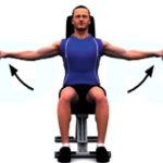 Elevaciones laterales con mancuernas sentado/a