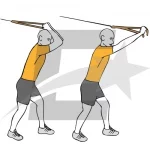 Extensión trasnuca polea alta 2 brazos cuerda