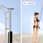 Jalón tríceps polea barra V