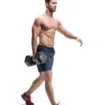 Paso de granjero con mancuerna a un brazo