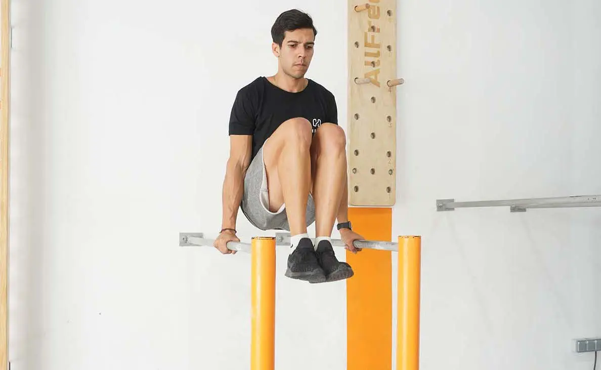 Knee Raises in parallel bars