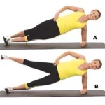 Plancha lateral + abducción de cadera