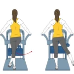 Abductor de cadera en máquina de pie